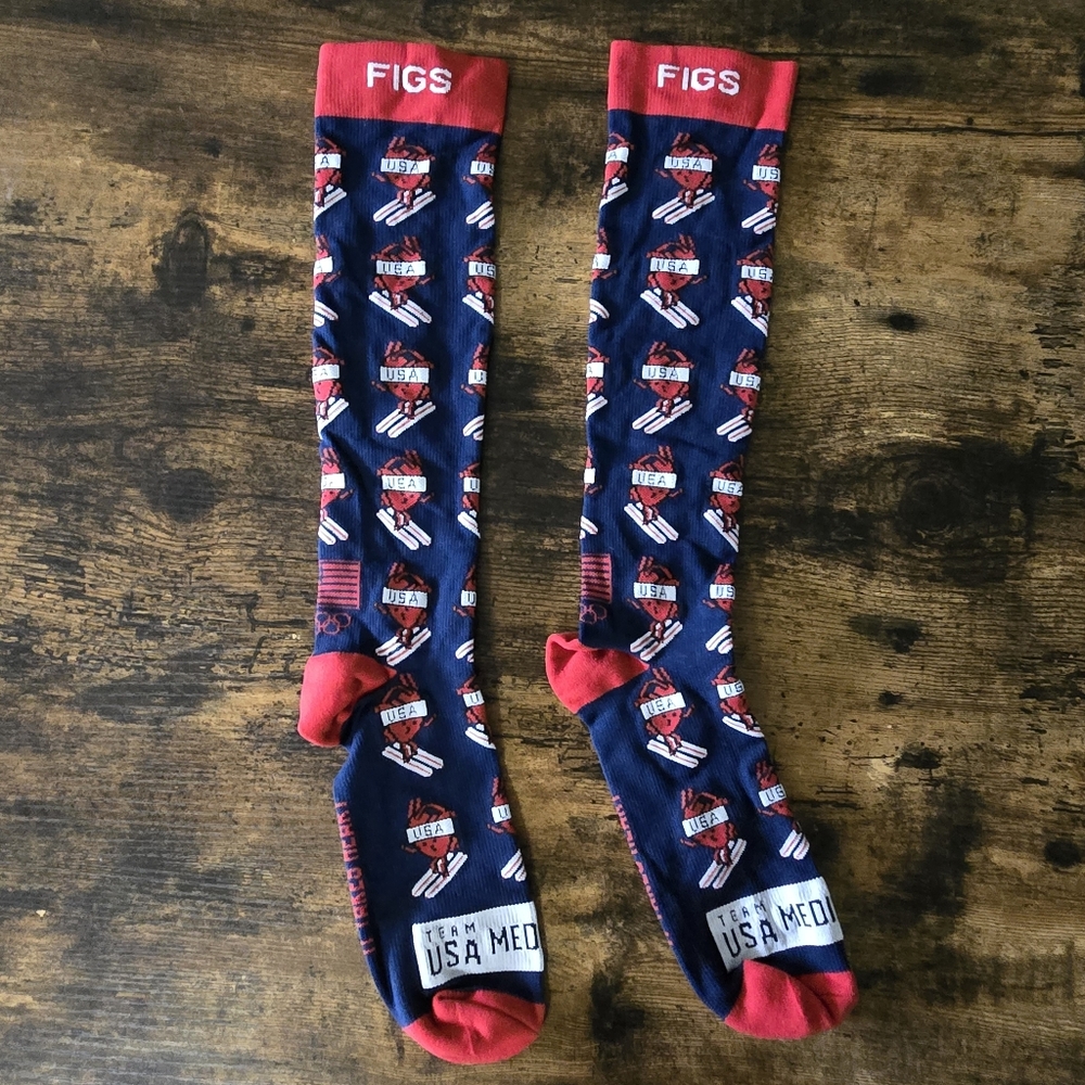 New Figs Compression Socks Team USA Sz L
